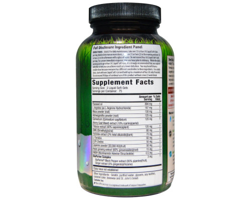 Irwin Naturals Steel-Libido 150 жидкостных желатиновых капсул Irwin Naturals Steel-Libido 150 жидкостных желатиновых капсул