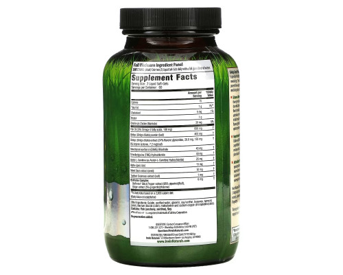 Irwin Naturals Экстракт гинго для памяти и внимания 120 гелевых капсул с жидким наполнителем Irwin Naturals Экстракт гинго для памяти и внимания 120 гелевых капсул с жидким наполнителем