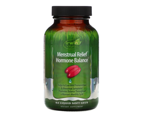 Irwin Naturals Менструальный гормональный баланс 84 жидких гелевых капсул Irwin Naturals Менструальный гормональный баланс 84 жидких гелевых капсул