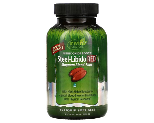 Irwin Naturals Steel-Libido Red 75 жидких желатиновых капсул Irwin Naturals Steel-Libido Red 75 жидких желатиновых капсул