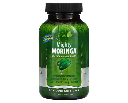 Irwin Naturals Могучая моринга 60 гелевых капсул Irwin Naturals Могучая моринга 60 гелевых капсул