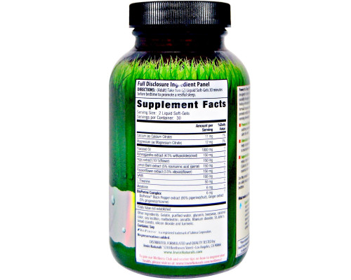 Irwin Naturals, Сила Для Сна Вечером, 60 Жидкие Гелиевые Капсулы Irwin Naturals, Сила Для Сна Вечером, 60 Жидкие Гелиевые Капсулы