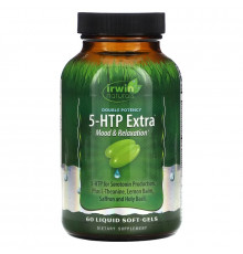 Irwin Naturals, Двойная Эффективность, 5-HTP Экстра, 60 Жидкие Гелиевые Капсулы