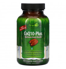 Irwin Naturals, Коэнзим Q10-Плюс, 60 Жидкие Гелиевые Капсулы