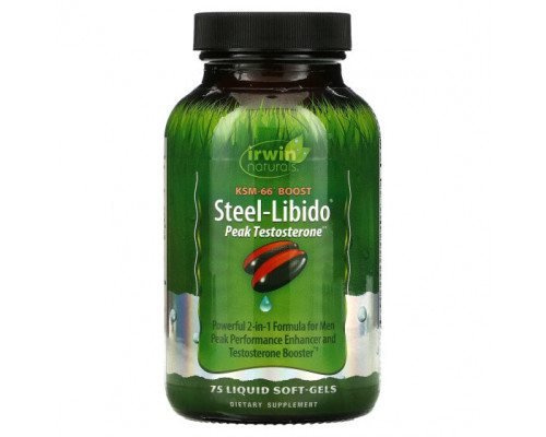 Мужское здоровье Steel-Libido, Peak Testosterone, 75 Liquid Soft-Gels Мужское здоровье Steel-Libido, Peak Testosterone, 75 Liquid Soft-Gels