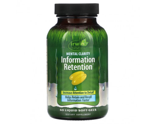 Улучшение памяти и работы мозга Irwin Naturals, Улучшение памяти и работы мозга Irwin Naturals,