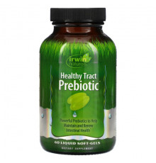 Пребиотики и пробиотики Irwin Naturals, Healthy Tract Prebiotic, пребиотик для здоровья кишечника, 60 капсул с жидкостью