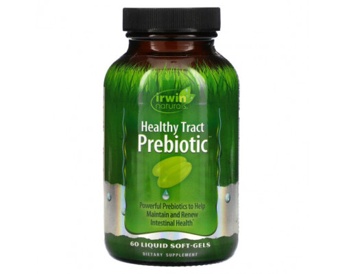 Пребиотики и пробиотики Irwin Naturals, Healthy Tract Prebiotic, пребиотик для здоровья кишечника, 60 капсул с жидкостью Пребиотики и пробиотики Irwin Naturals, Healthy Tract Prebiotic, пребиотик для здоровья кишечника, 60 капсул с жидкостью