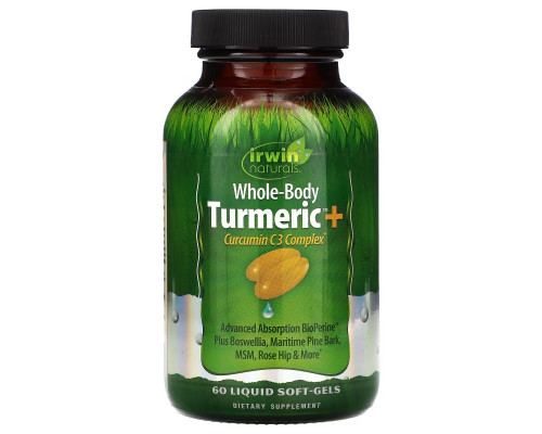 Irwin Naturals, Whole-Body Turmeric Extra, 60 Liquid Soft-Gels Irwin Naturals, Whole-Body Turmeric Extra, 60 Liquid Soft-Gels