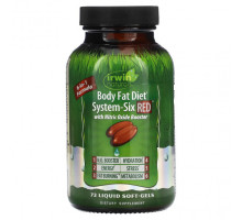 Для похудения и контроля веса Irwin Naturals, Красные капсулы, шестикомпонентная супер система, 72 капсулы с жидким содержимым