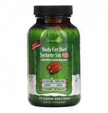 Для похудения и контроля веса Irwin Naturals, Красные капсулы, шестикомпонентная супер система, 72 капсулы с жидким содержимым