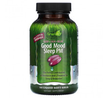 Для здорового сна Irwin Naturals, Good Mood Sleep PM, добавка для улучшения сна, 54 желатиновых капсулы