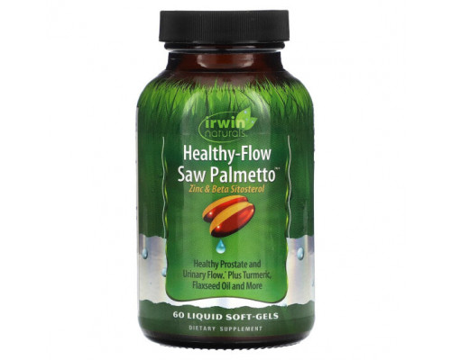 Мужское здоровье Irwin Naturals, Healthy-Flow Saw Palmetto, 60 желатиновых капсул Мужское здоровье Irwin Naturals, Healthy-Flow Saw Palmetto, 60 желатиновых капсул