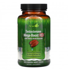 Irwin Naturals, Testosterone Mega-Boost RED, 68 Liquid Soft-Gels