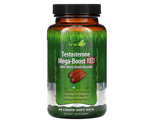 Irwin Naturals, Testosterone Mega-Boost RED, 68 Liquid Soft-Gels Irwin Naturals, Testosterone Mega-Boost RED, 68 Liquid Soft-Gels
