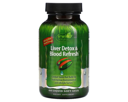 Irwin Naturals, Liver Detox & Blood Refresh, 60 Liquid Soft-Gels Irwin Naturals, Liver Detox & Blood Refresh, 60 Liquid Soft-Gels