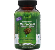Irwin Naturals, Immune Support, смесь из 8 грибов для защиты иммунной системы, 60 желатиновых капсул