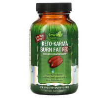 Irwin Naturals, Keto-Karma Burn Fat Red , 72 Liquid Soft-Gels