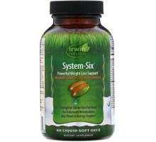 Irwin Naturals, System-Six, средство для снижения веса, 60 желатиновых капсул