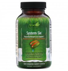Irwin Naturals, System-Six, средство для снижения веса, 60 желатиновых капсул