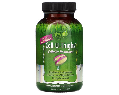 Irwin Naturals, Cell-U-Thighs, уменьшение проявлений целлюлита, 60 мягких таблеток с жидкостью Irwin Naturals, Cell-U-Thighs, уменьшение проявлений целлюлита, 60 мягких таблеток с жидкостью