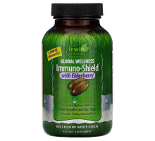 Irwin Naturals, Global Wellness Immuno-shield with Elderberry, 60 Liquid Soft-Gels
