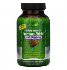 Irwin Naturals, Global Wellness Immuno-shield with Elderberry, 60 Liquid Soft-Gels