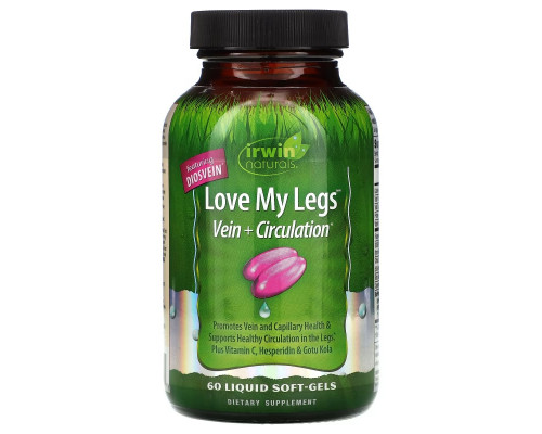 Irwin Naturals, Love My Legs, Vein + Circulation, 60 Liquid Soft-Gels Irwin Naturals, Love My Legs, Vein + Circulation, 60 Liquid Soft-Gels