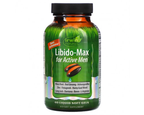 Мужское здоровье Libido-Max for Active Men, 60 Liquid Soft-Gels Мужское здоровье Libido-Max for Active Men, 60 Liquid Soft-Gels