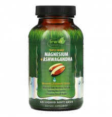 Irwin Naturals, Triple Source Magnesium + Ashwagandha, 60 Liquid Soft-Gels