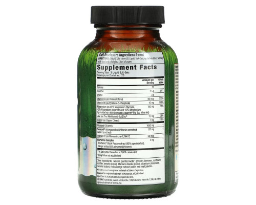 Irwin Naturals, Triple Source Magnesium + Ashwagandha, 60 Liquid Soft-Gels Irwin Naturals, Triple Source Magnesium + Ashwagandha, 60 Liquid Soft-Gels