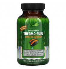 Для похудения и контроля веса Irwin Naturals, Extra-Energy Thermo-Fuel Max Fat Burner, 100 мягких таблеток