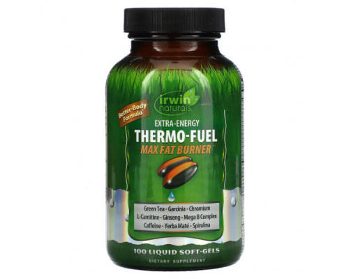 Для похудения и контроля веса Irwin Naturals, Extra-Energy Thermo-Fuel Max Fat Burner, 100 мягких таблеток Для похудения и контроля веса Irwin Naturals, Extra-Energy Thermo-Fuel Max Fat Burner, 100 мягких таблеток