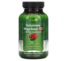 Мужское здоровье Irwin Naturals, Testosterone Mega-Boost Red, 56 желатиновых капсул