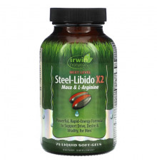 Аминокислоты Irwin Naturals, Steel-Libido X2, мака и L-аргинин, 75 желатиновых капсул