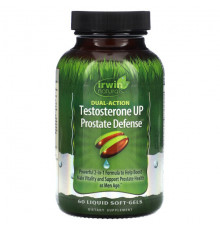 Мужское здоровье Irwin Naturals, Testosterone UP Prostate Defense, двойного действия, 60 мягких таблеток