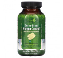 Для похудения и контроля веса Irwin Naturals, Контроль голода между кишечником и мозгом, 60 мягких таблеток