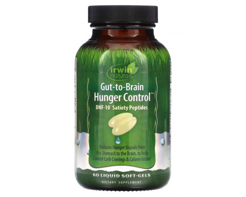 Для похудения и контроля веса Irwin Naturals, Контроль голода между кишечником и мозгом, 60 мягких таблеток Для похудения и контроля веса Irwin Naturals, Контроль голода между кишечником и мозгом, 60 мягких таблеток