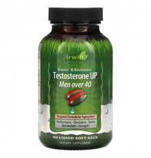 Мужское здоровье Irwin Naturals, Testosterone UP, для мужчин старше 40 лет, 60 мягких таблеток