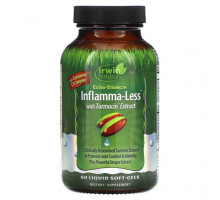 Растительные экстракты и настойки Irwin Naturals, Inflamma-Less с экстрактом турмацина, повышенная сила действия, 60 мягких таблеток