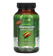 Растительные экстракты и настойки Irwin Naturals, Inflamma-Less с экстрактом турмацина, повышенная сила действия, 60 мягких таблеток