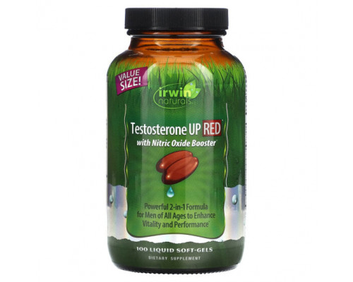 Мужское здоровье Testosterone UP Red with Nitric Oxide Booster, 100 Liquid Soft-Gels Мужское здоровье Testosterone UP Red with Nitric Oxide Booster, 100 Liquid Soft-Gels