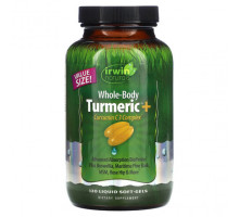Имбирь и куркума Irwin Naturals, Куркума для всего тела + комплекс куркумина C3, 120 мягких таблеток
