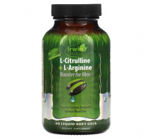 Аминокислоты L-Citrulline + L-Arginine, Booster for Men, 60 Liquid Soft-Gels