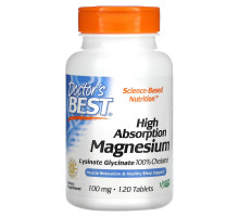 Doctor's Best Магний Высокая абсорбция 100% Хелатный 120 таблеток