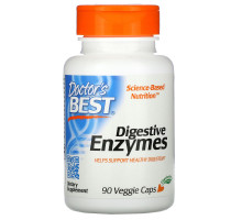 Doctor's Best Пищеварительные ферменты полностью растительного происхождения (Best Digestive Enzymes — All Vegetarian) 90 растительных капсул