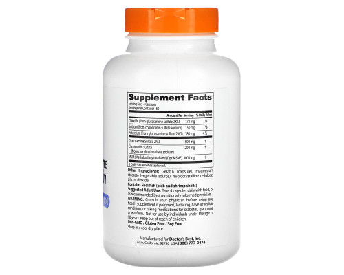 Doctor's Best Glucosamine Chondroitin MSM 240 Capsules Doctor's Best Glucosamine Chondroitin MSM 240 Capsules