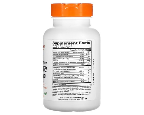 Doctor's Best Comprehensive Prostate Formula 120 вегетарианских капсул