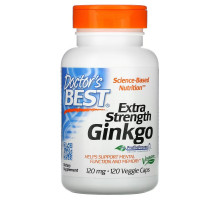 Doctor's Best Гинкго Дополнительного Действия 120 овощных капсул