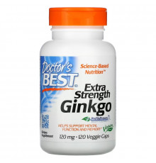 Doctor's Best Гинкго Дополнительного Действия 120 овощных капсул